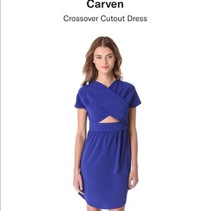 Carven Crossover Cutout Dress
